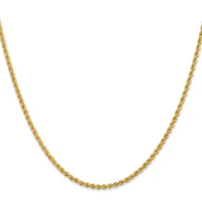 14k Gold 2.25mm Rope Chain