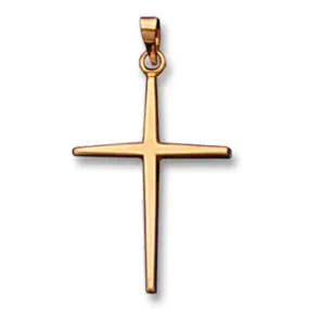 14k Yellow Gold Cross Charm Pendant