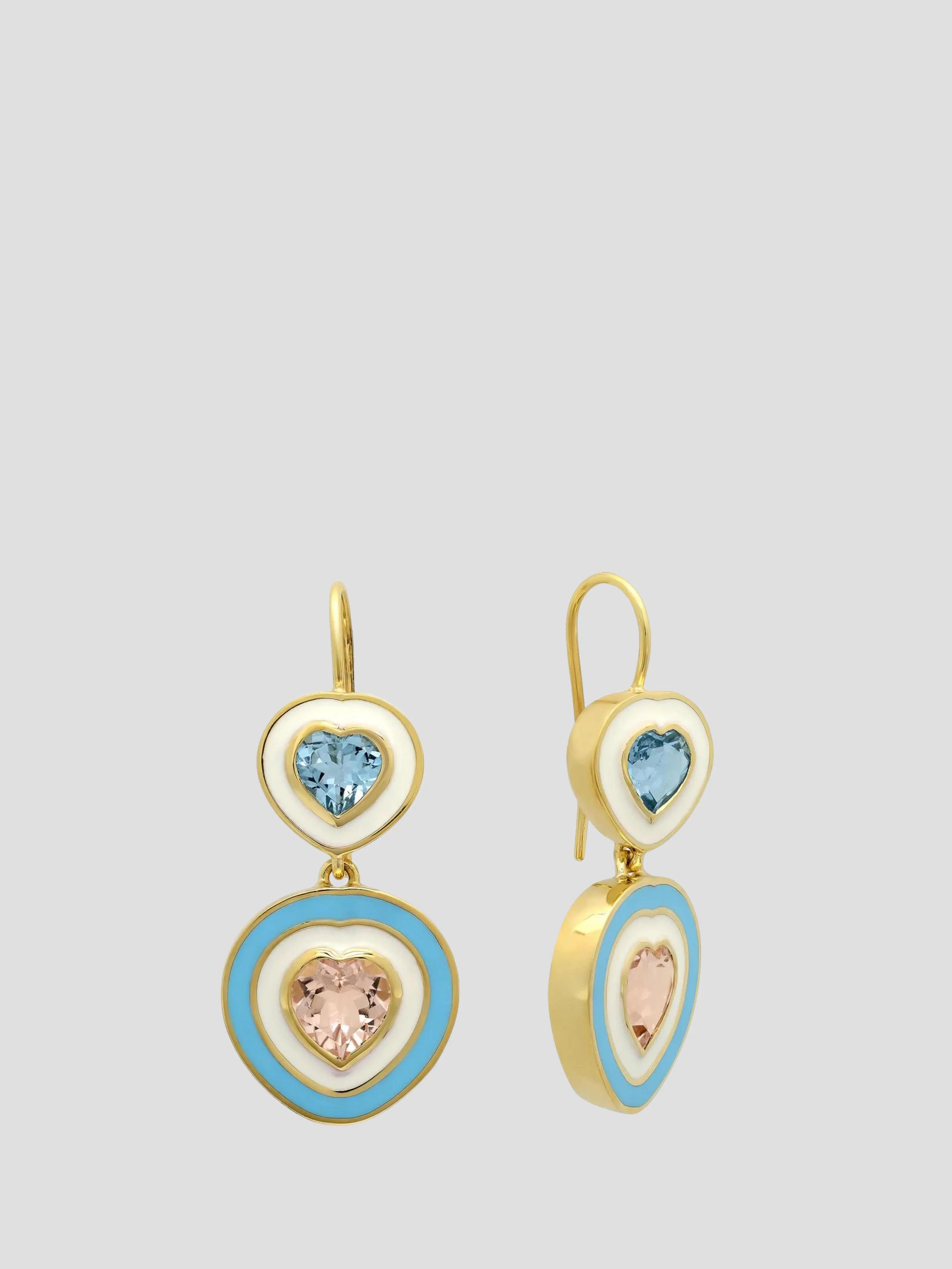 18K YG Gabor Enamel Earrrings