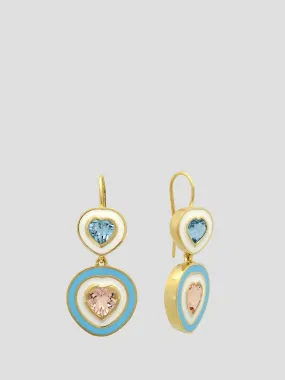 18K YG Gabor Enamel Earrrings