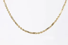 30" 14k Yellow Gold Station Rope Chain (9.61g.)