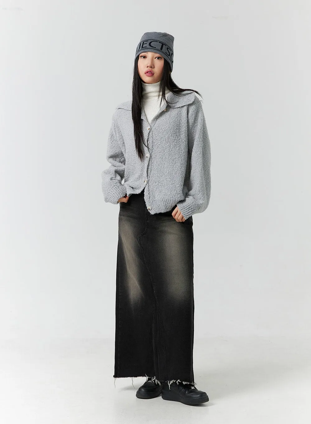 A-Line Maxi Denim Skirt CD301