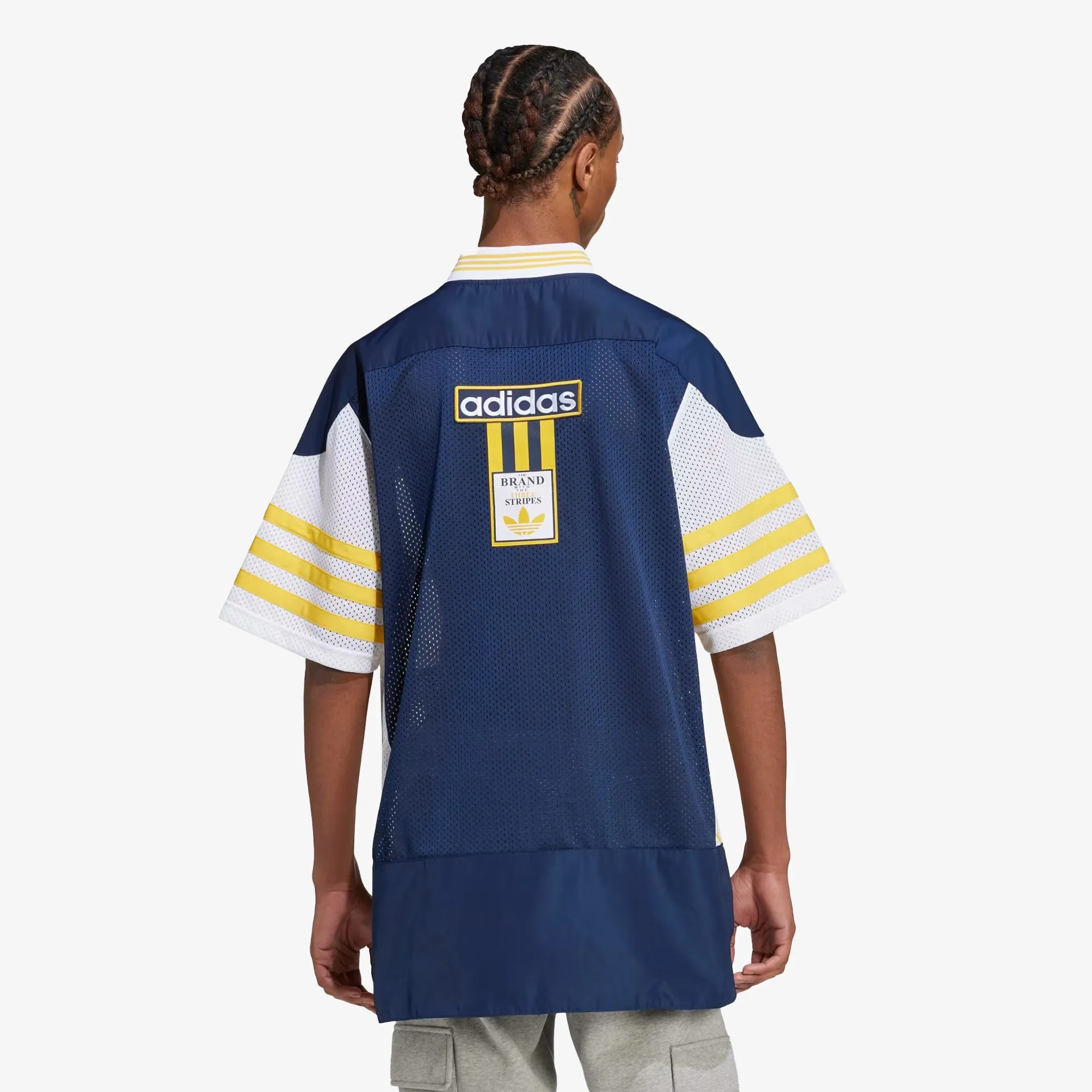 ADICOLOR ADIBREAK MESH JERSEY 'NIGHT INDIGO/WHITE/BOLD GOLD'