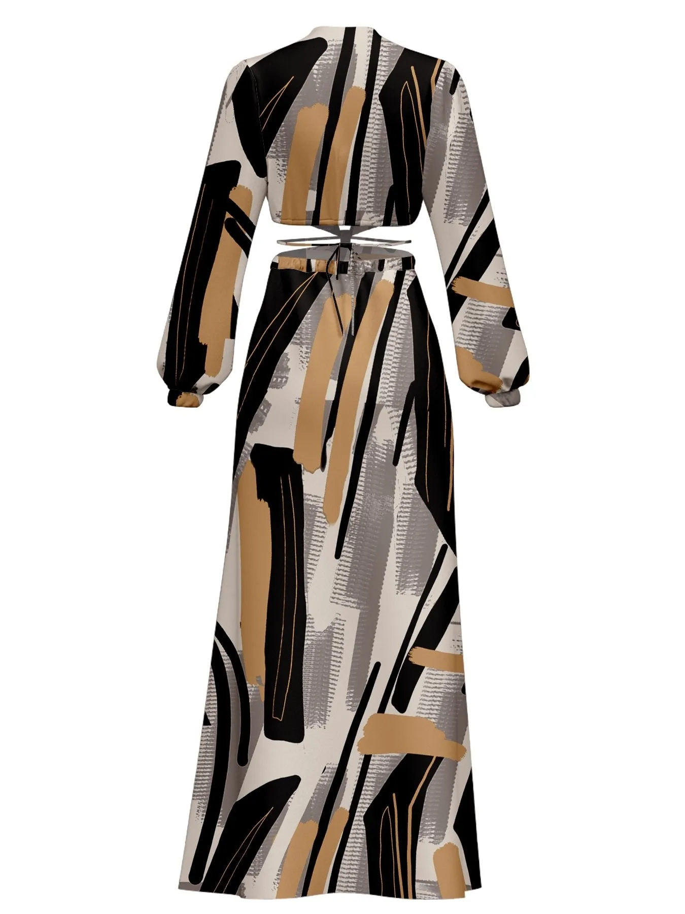 Amal Dress - Abstract Noir