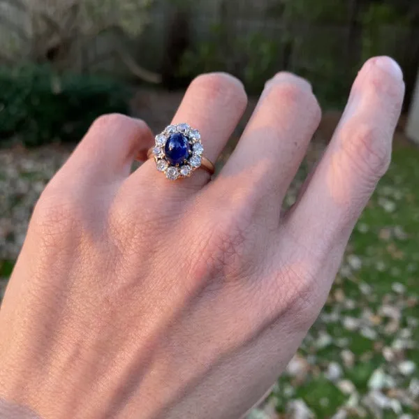 Antique Sapphire & Diamond Ring