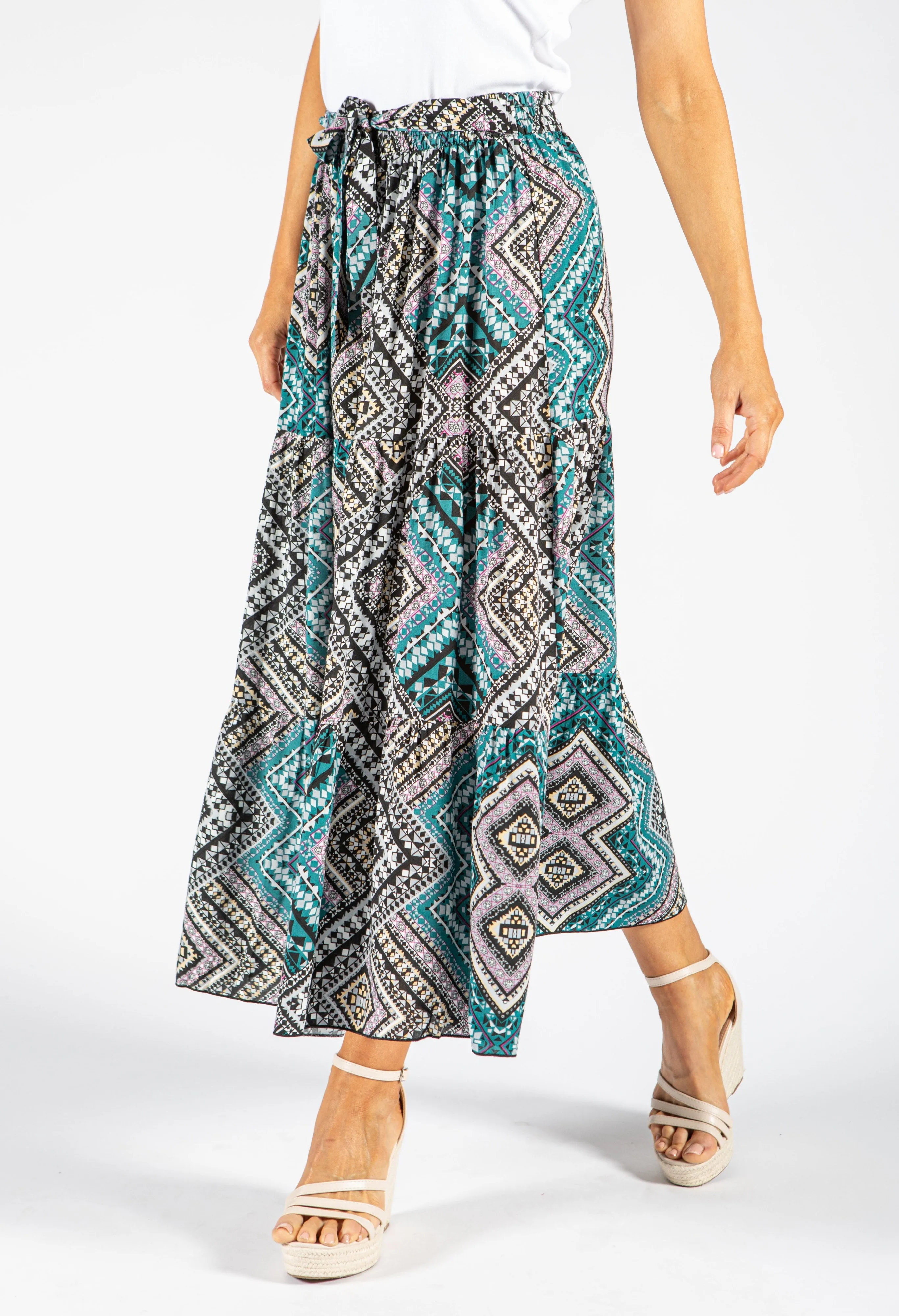 Aztec Print Skirt