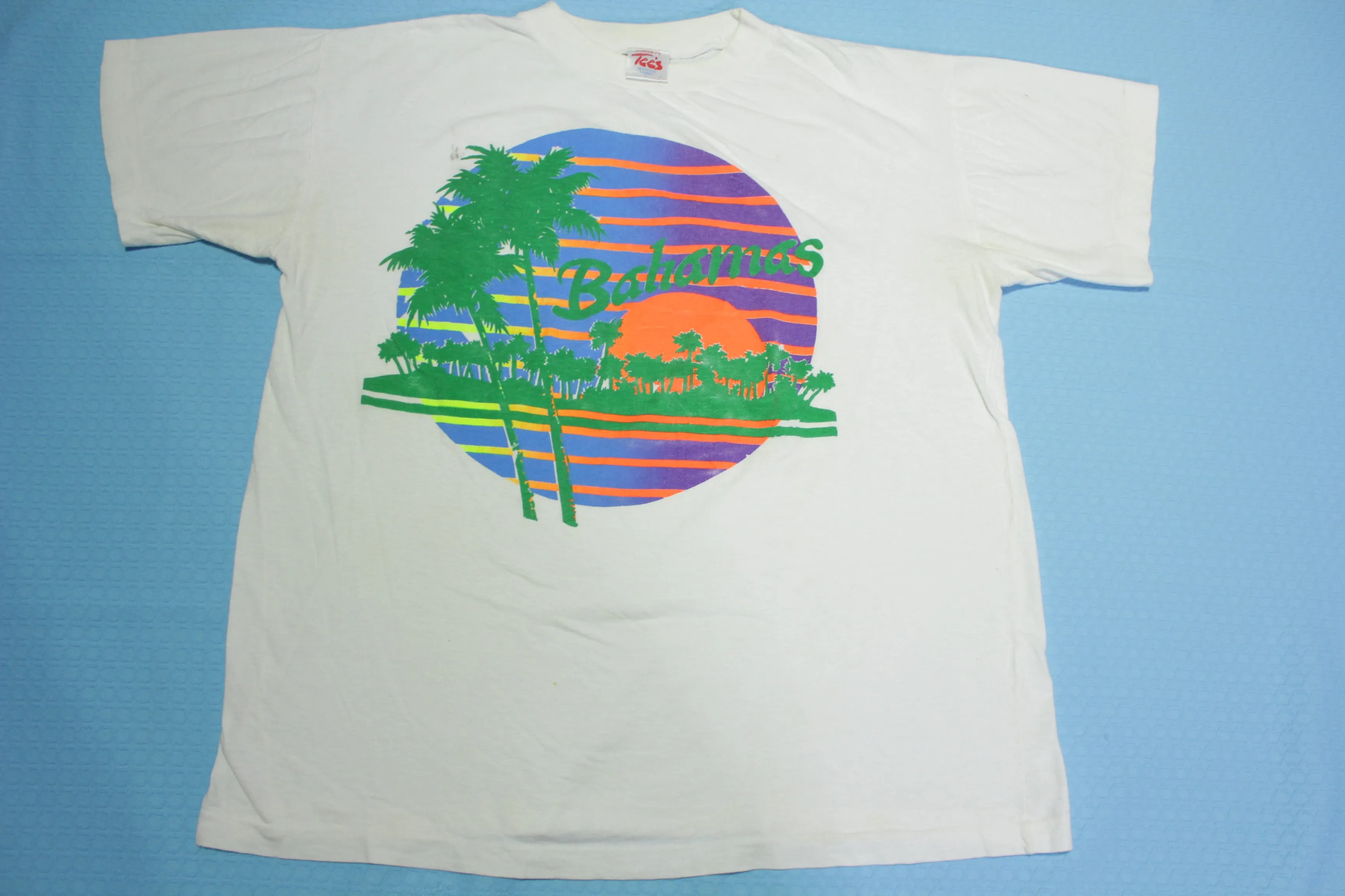 Bahamas Vintage 80's Sunset Beach Dorsett Tees Single Stitch Tourist T-Shirt