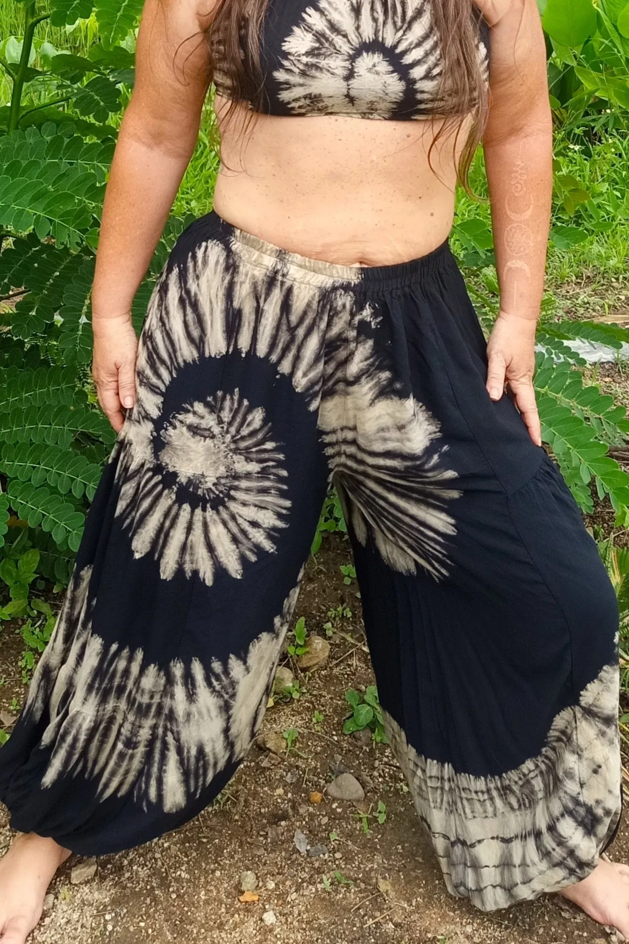 Black Swirl Harem Pants