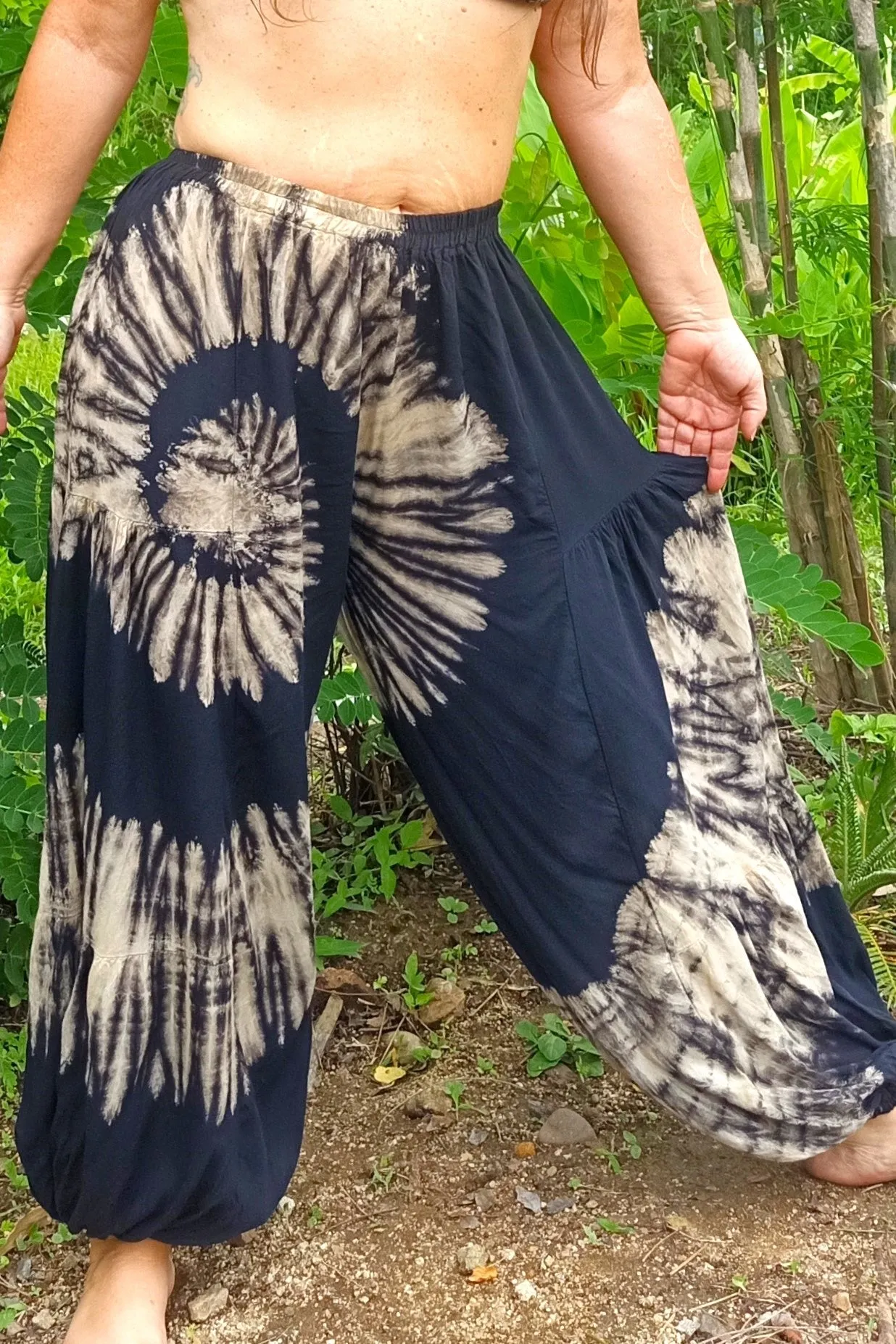 Black Swirl Harem Pants