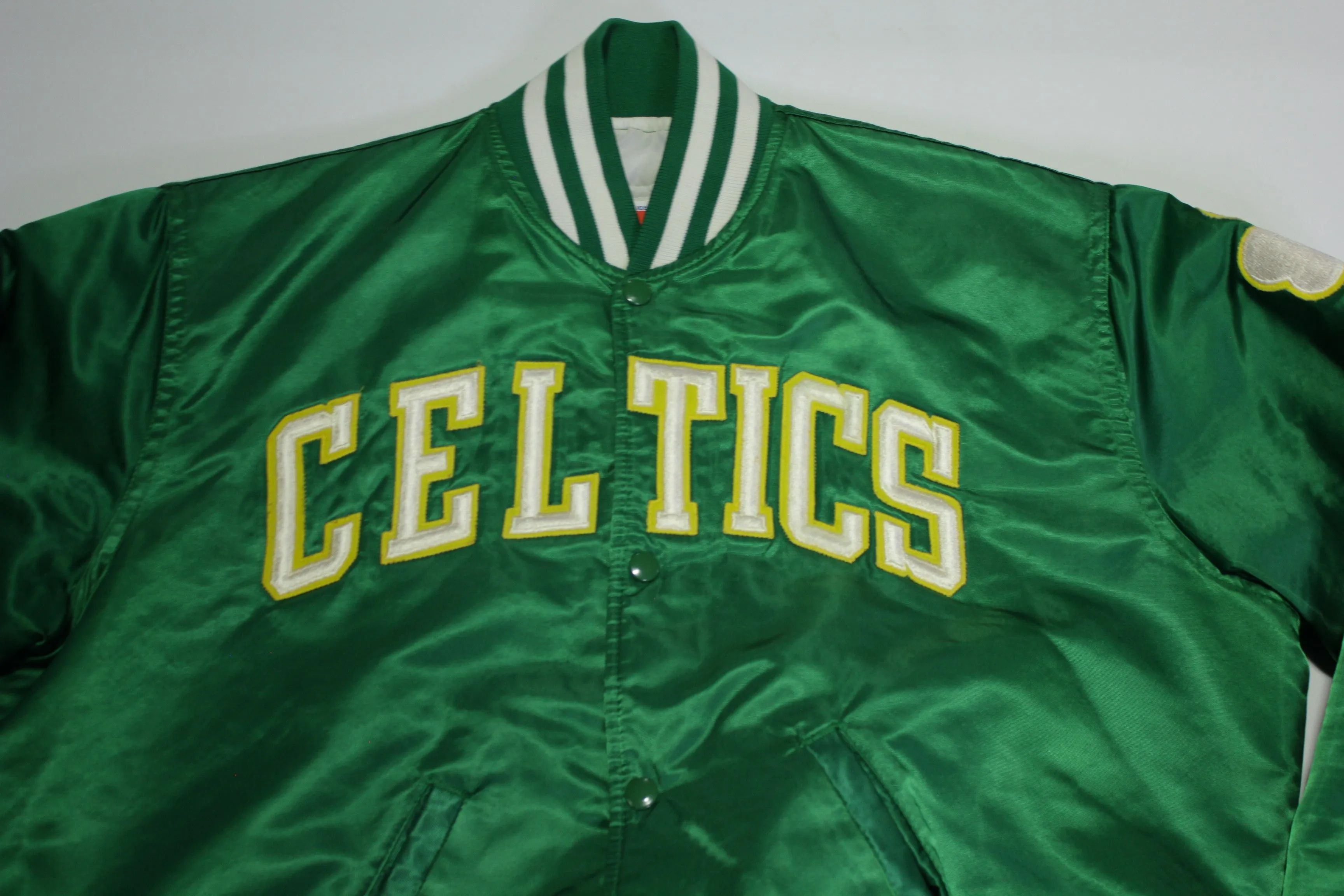 Boston Celtics Vintage 80's Satin NBA Quilt Lined Made in USA Starter Jacket