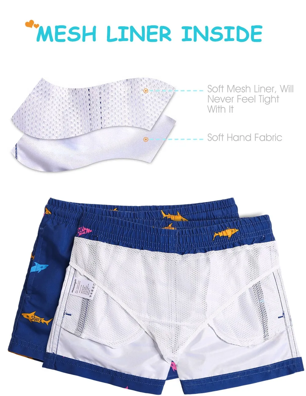 Boys Shark Swim Trunks