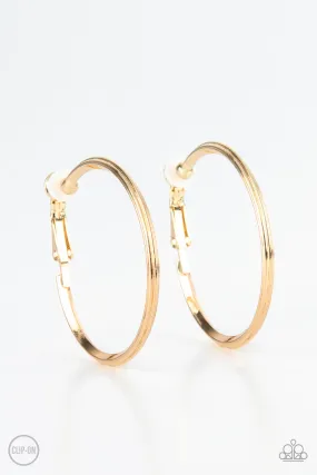 City Classic - Gold Clip-On Earring