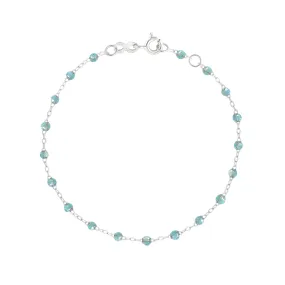 Classic Gigi Aqua bracelet, White Gold, 6.7"