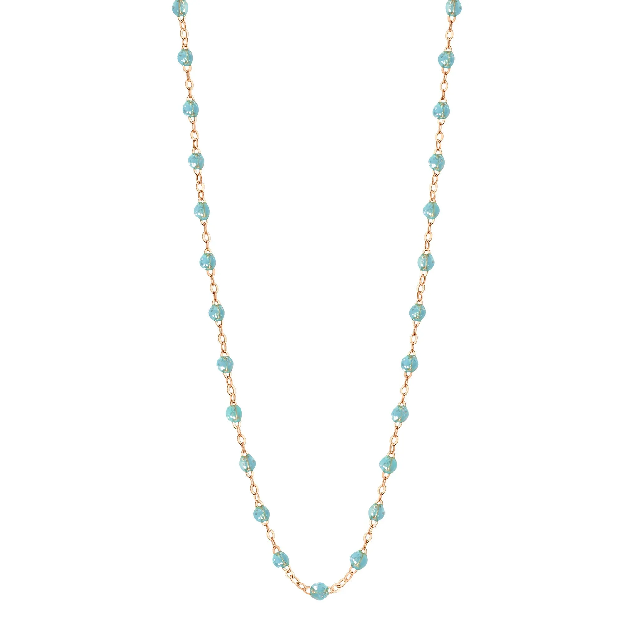 Classic Gigi Aqua necklace, Rose Gold, 16.5"