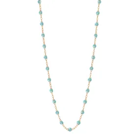 Classic Gigi Aqua necklace, Rose Gold, 16.5"