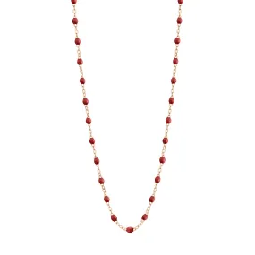 Classic Gigi Bordeaux necklace, Rose Gold, 17.7"