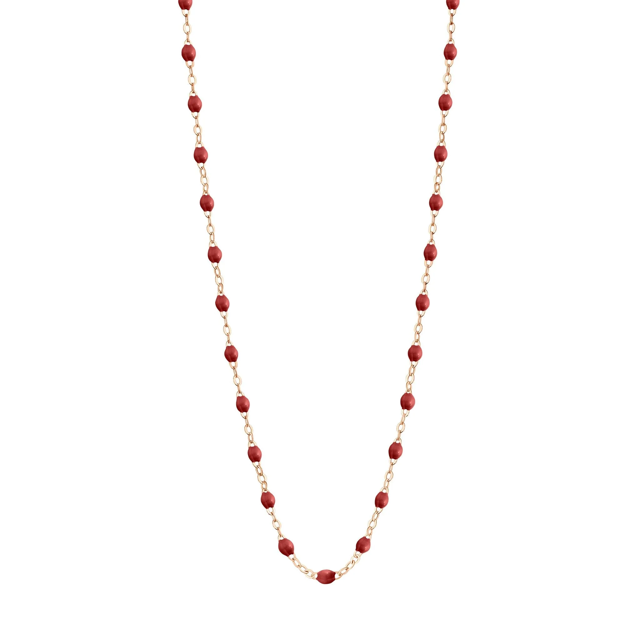 Classic Gigi Bordeaux necklace, Rose Gold, 17.7"