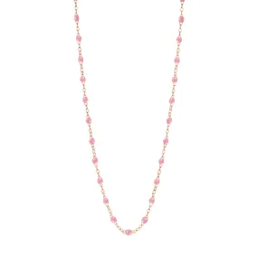 Classic Gigi Fuchsia necklace, Rose Gold, 17.7"