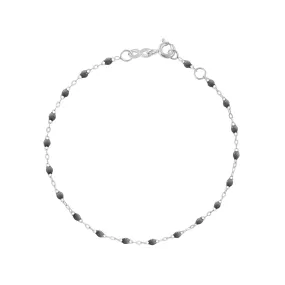 Classic Gigi Grey bracelet, White Gold, 5.9"