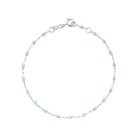 Classic Gigi Jade bracelet, White Gold, 5.9"