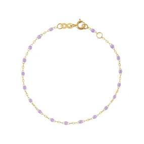 Classic Gigi Lilac bracelet, Yellow Gold, 5.9"