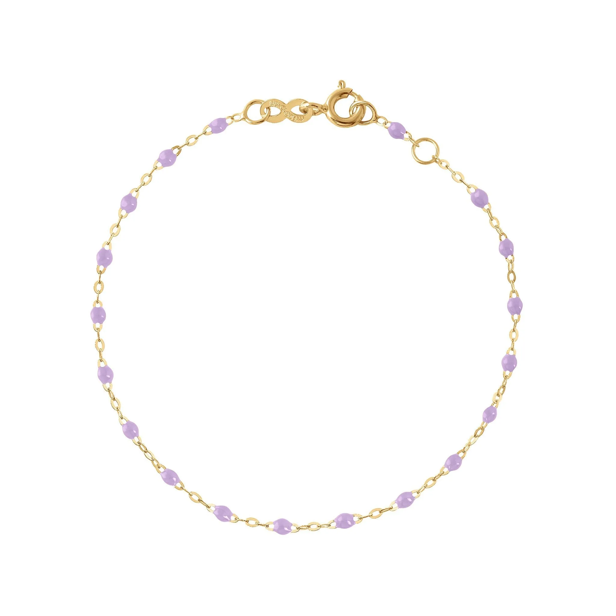 Classic Gigi Lilac bracelet, Yellow Gold, 5.9"