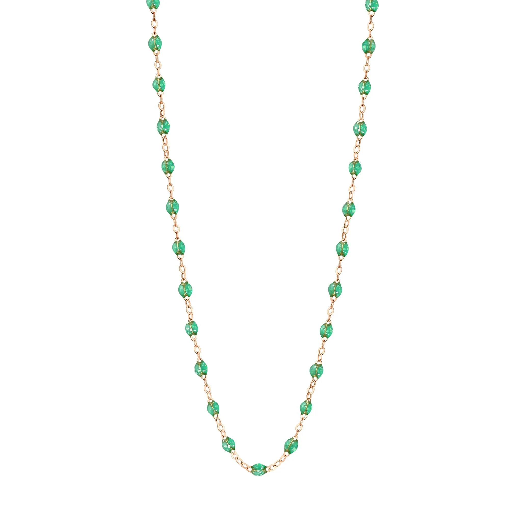 Classic Gigi Mint Necklace, Rose Gold, 19.7"