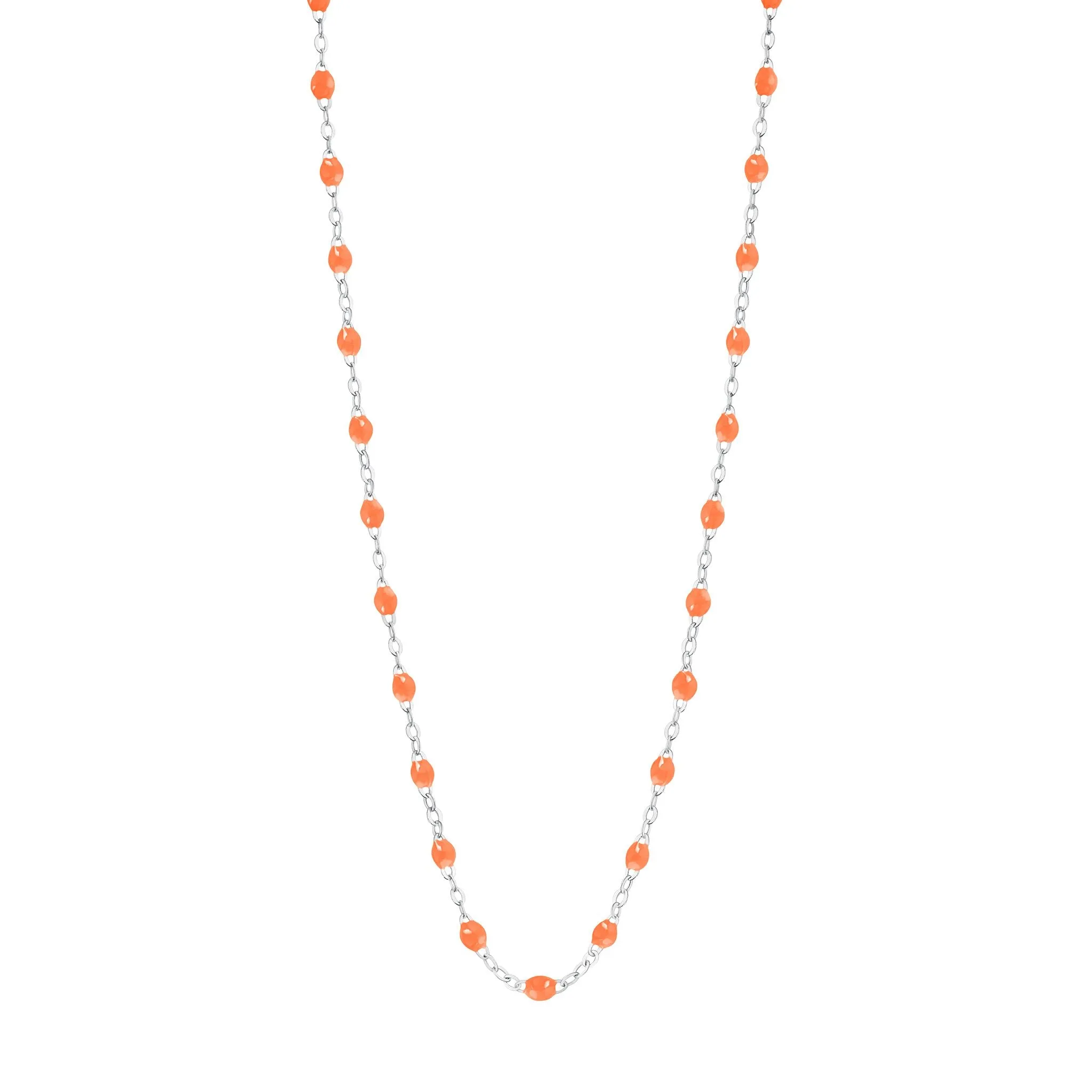 Classic Gigi Orange necklace, White Gold, 16.5"