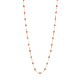 Classic Gigi Orange necklace, White Gold, 16.5"