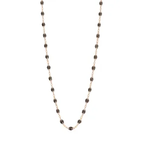 Classic Gigi Quartz Necklace, Rose Gold, 17.7"