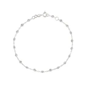 Classic Gigi Sparkle bracelet, White Gold, 7.5"