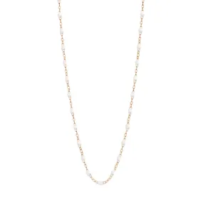 Classic Gigi White necklace, Rose Gold, 17.7"