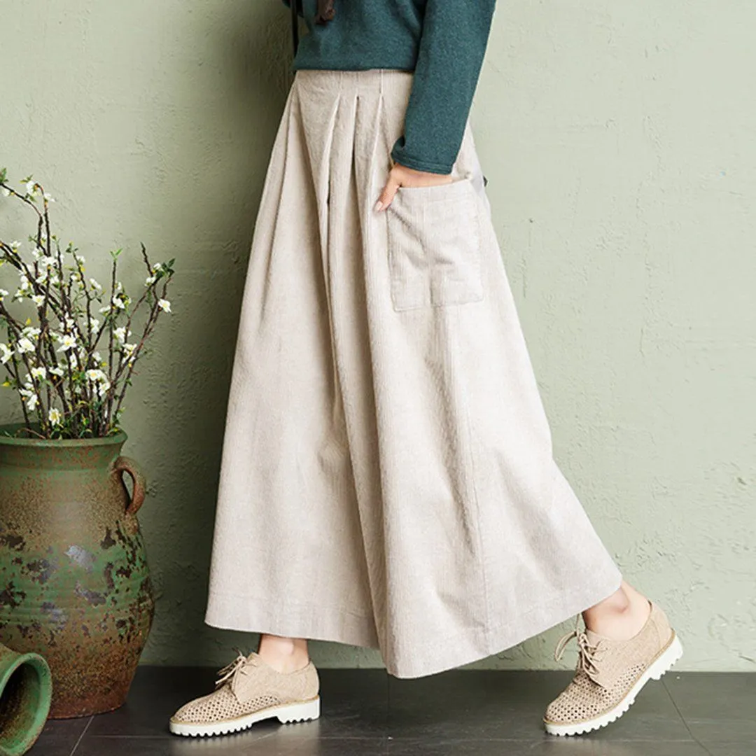 Corduroy Wide Leg Pants