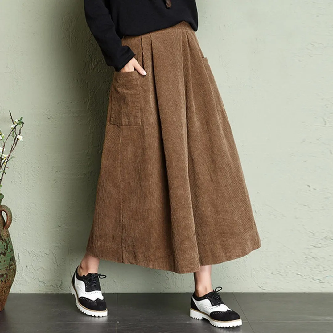 Corduroy Wide Leg Pants