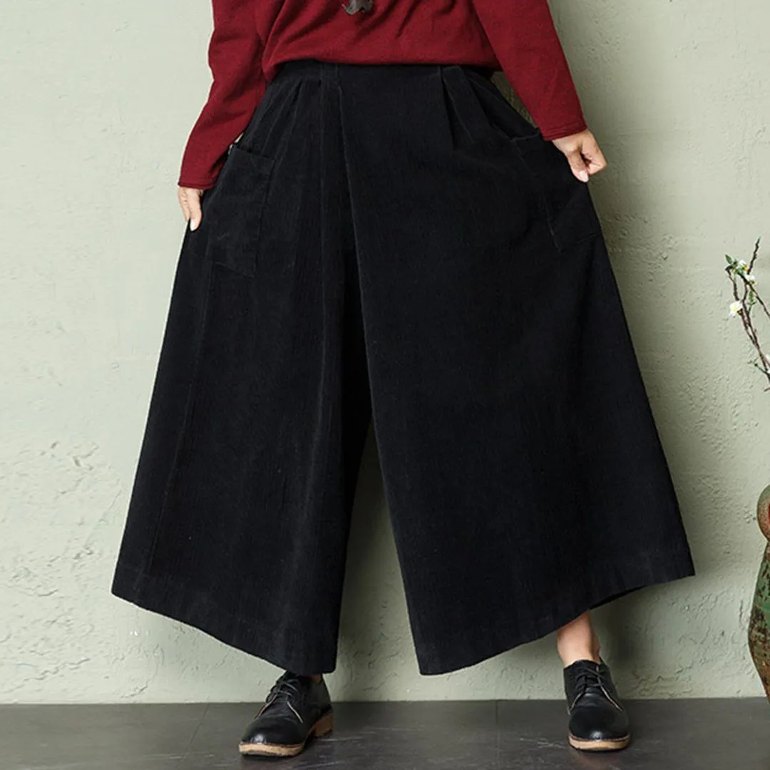 Corduroy Wide Leg Pants