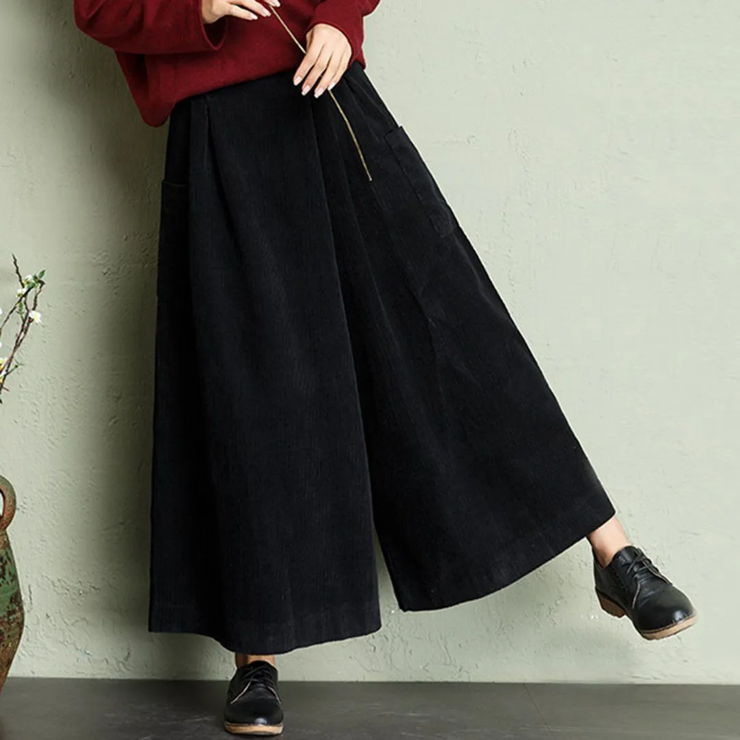 Corduroy Wide Leg Pants