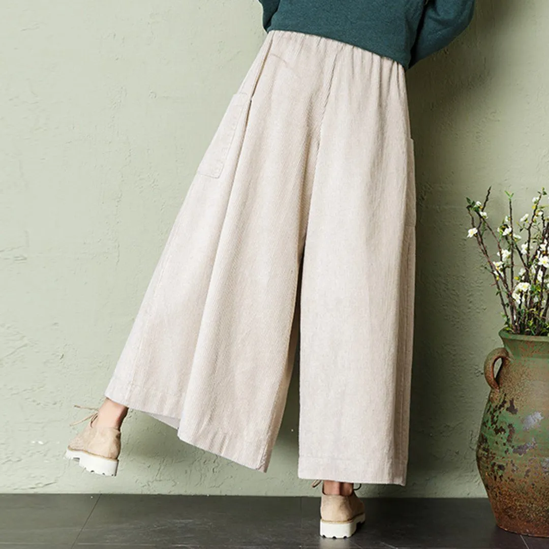 Corduroy Wide Leg Pants