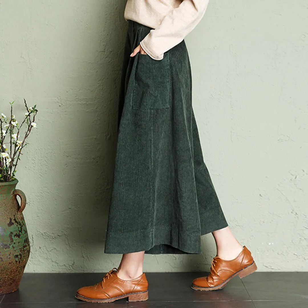 Corduroy Wide Leg Pants