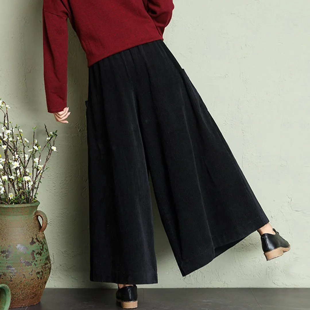 Corduroy Wide Leg Pants