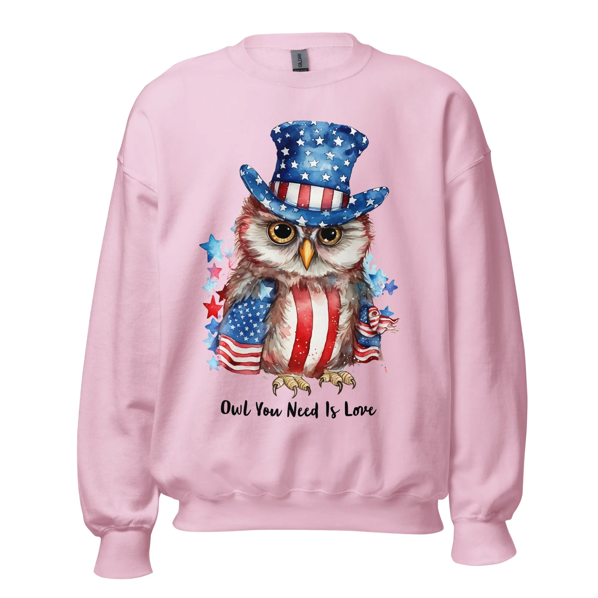 Custom Patriotic Owl For Owl Lovers, Bird Lovers, Night Lovers Sweatshirt