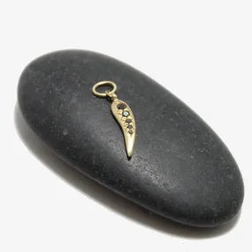  Danyell 10k Gold Chili Black Diamond Pendant 