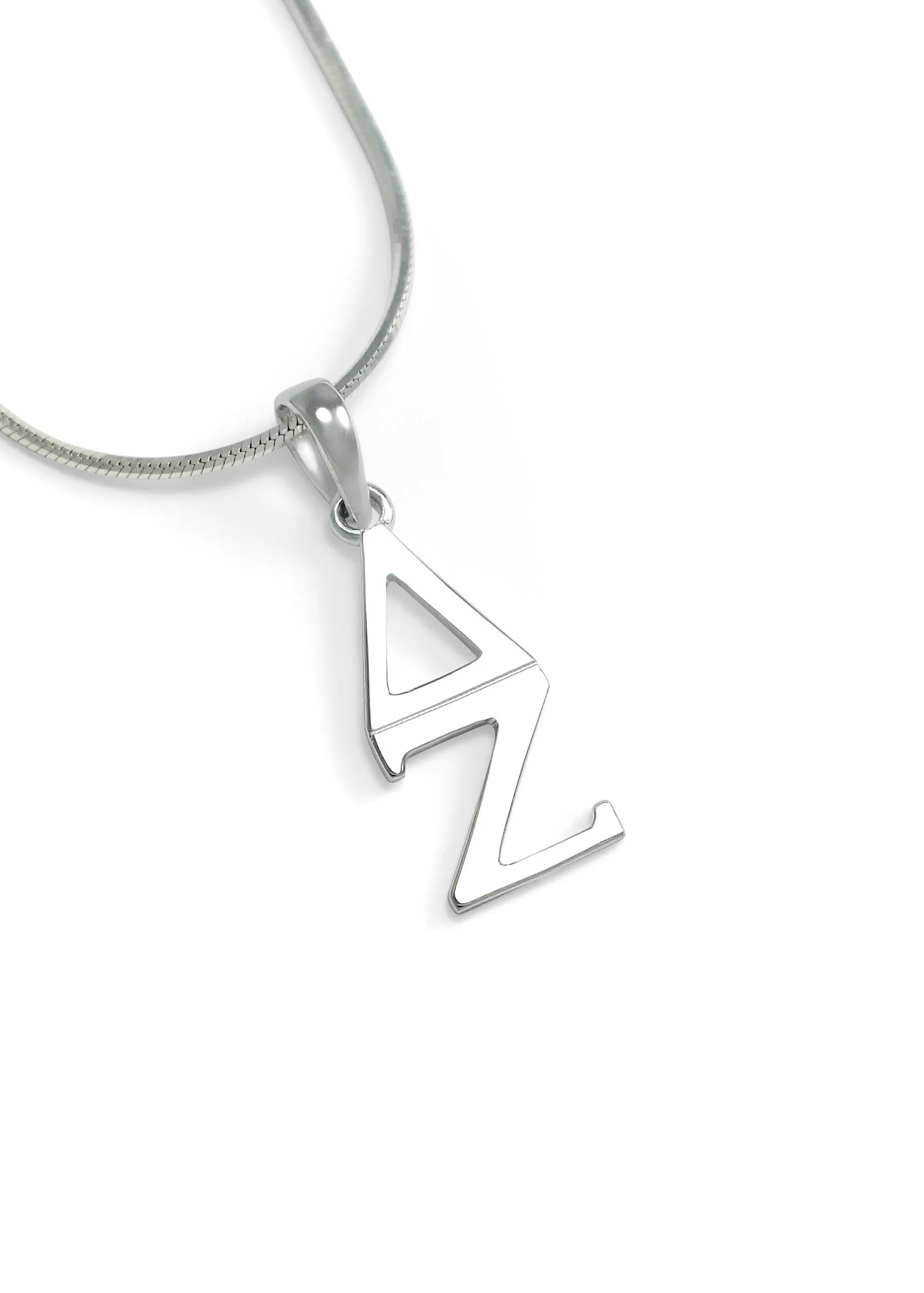 Delta Zeta Classic Sterling Silver Lavaliere Pendant