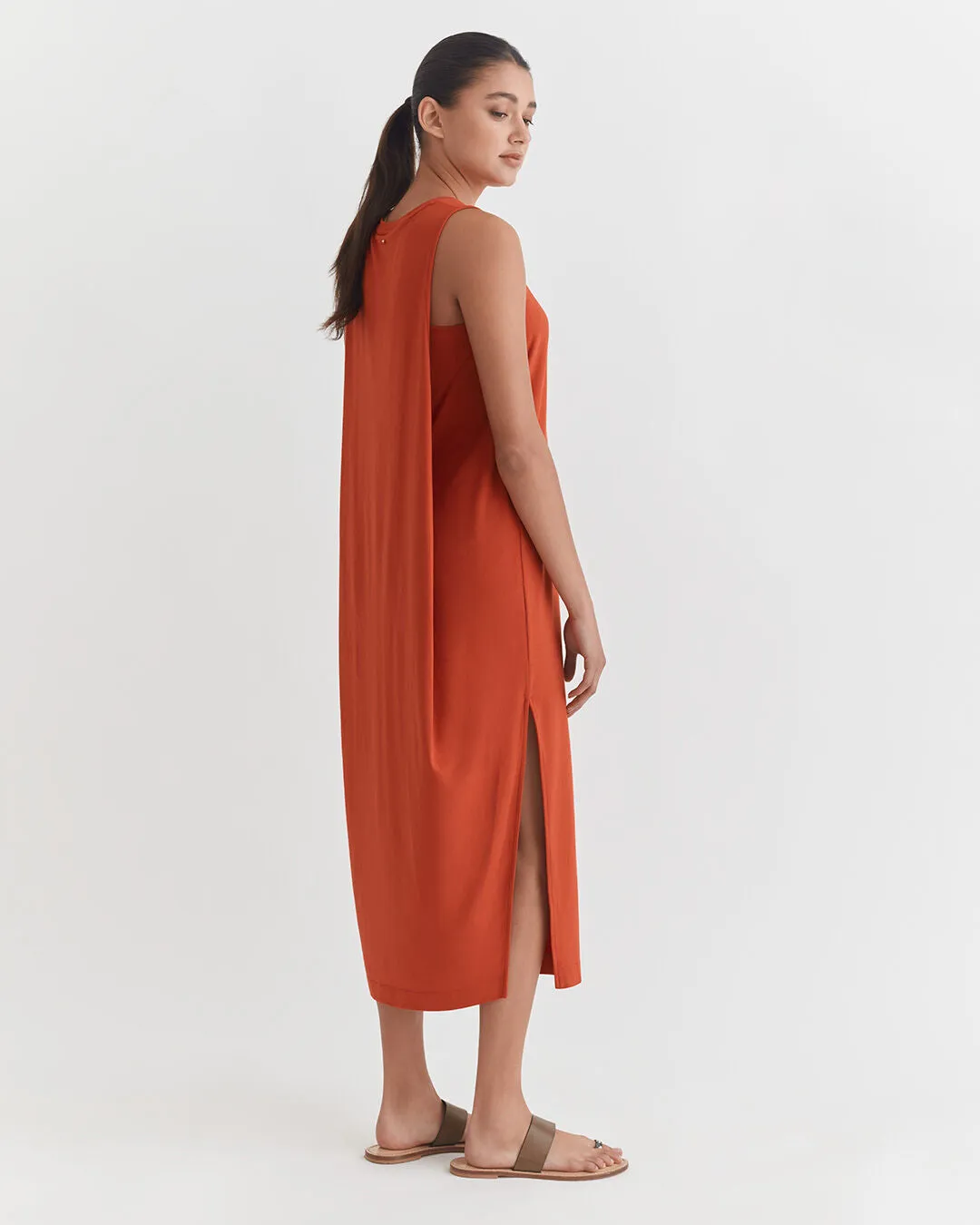 Drape-Back Dress