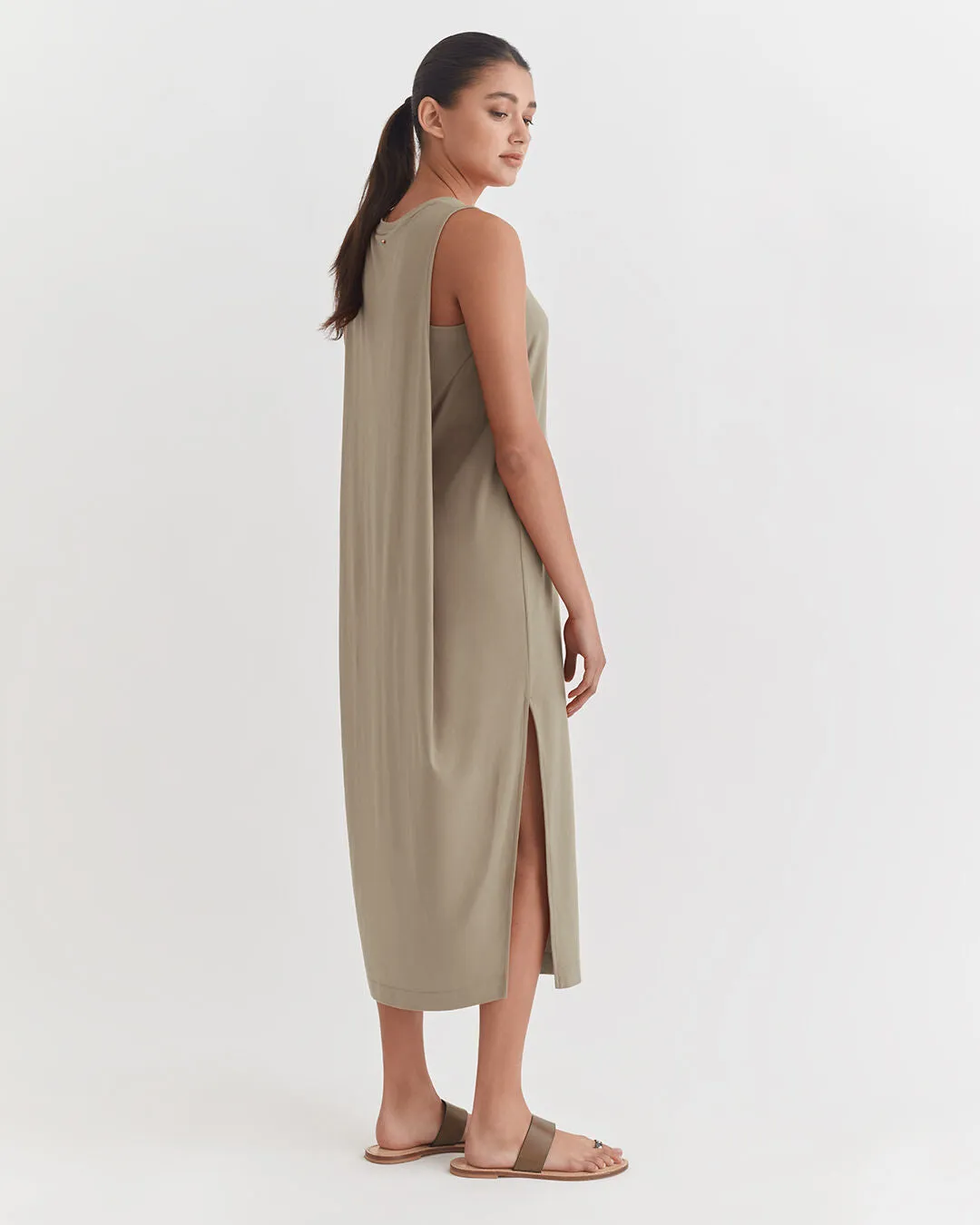 Drape-Back Dress