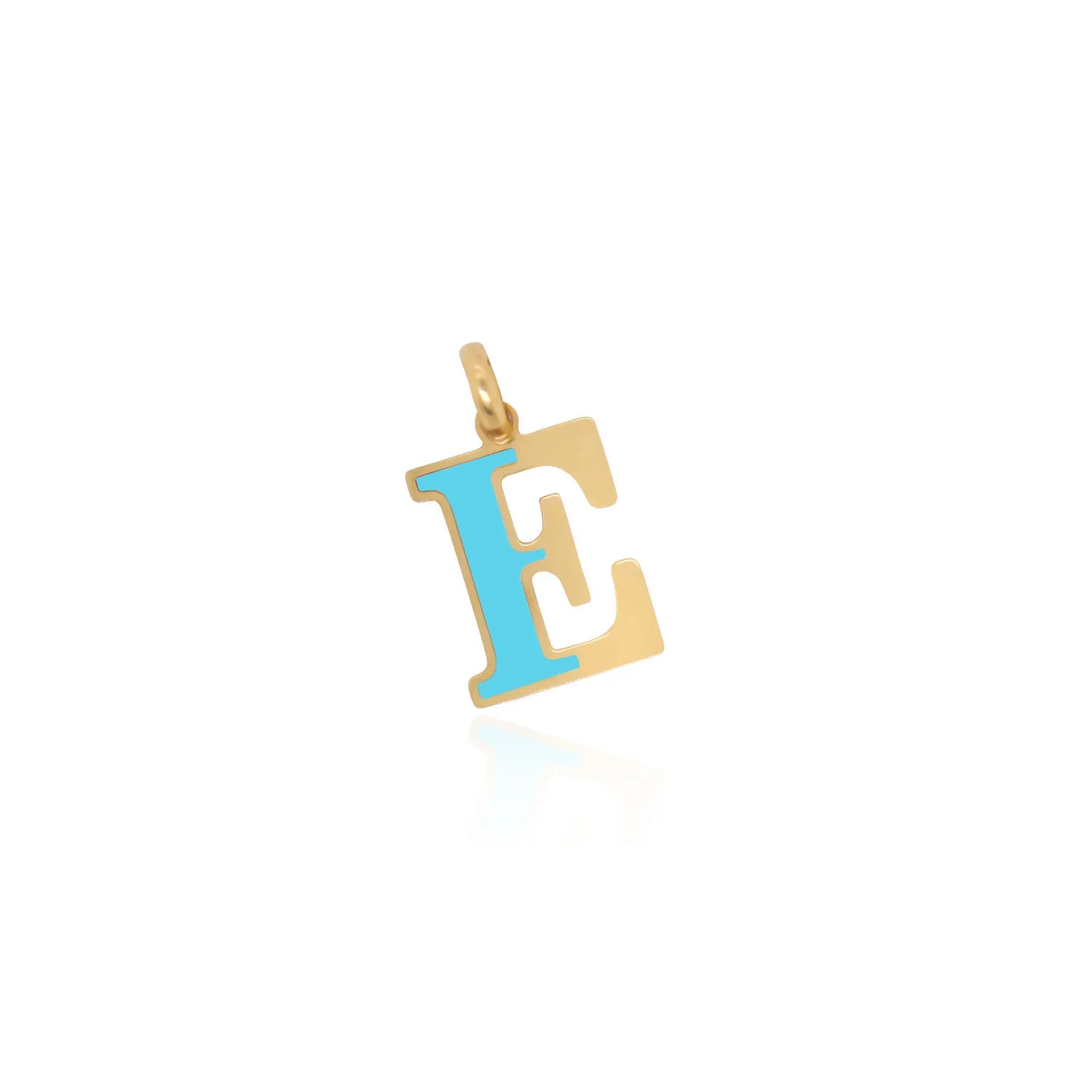 E Initial Gemstone Charm