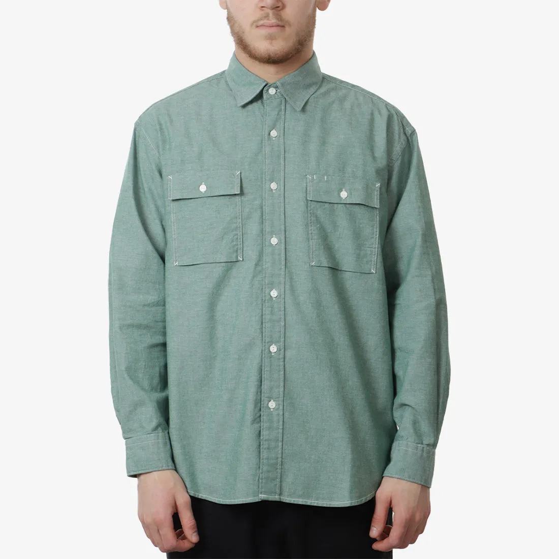 FrizmWORKS Cigarette Pocket Chambray Shirt