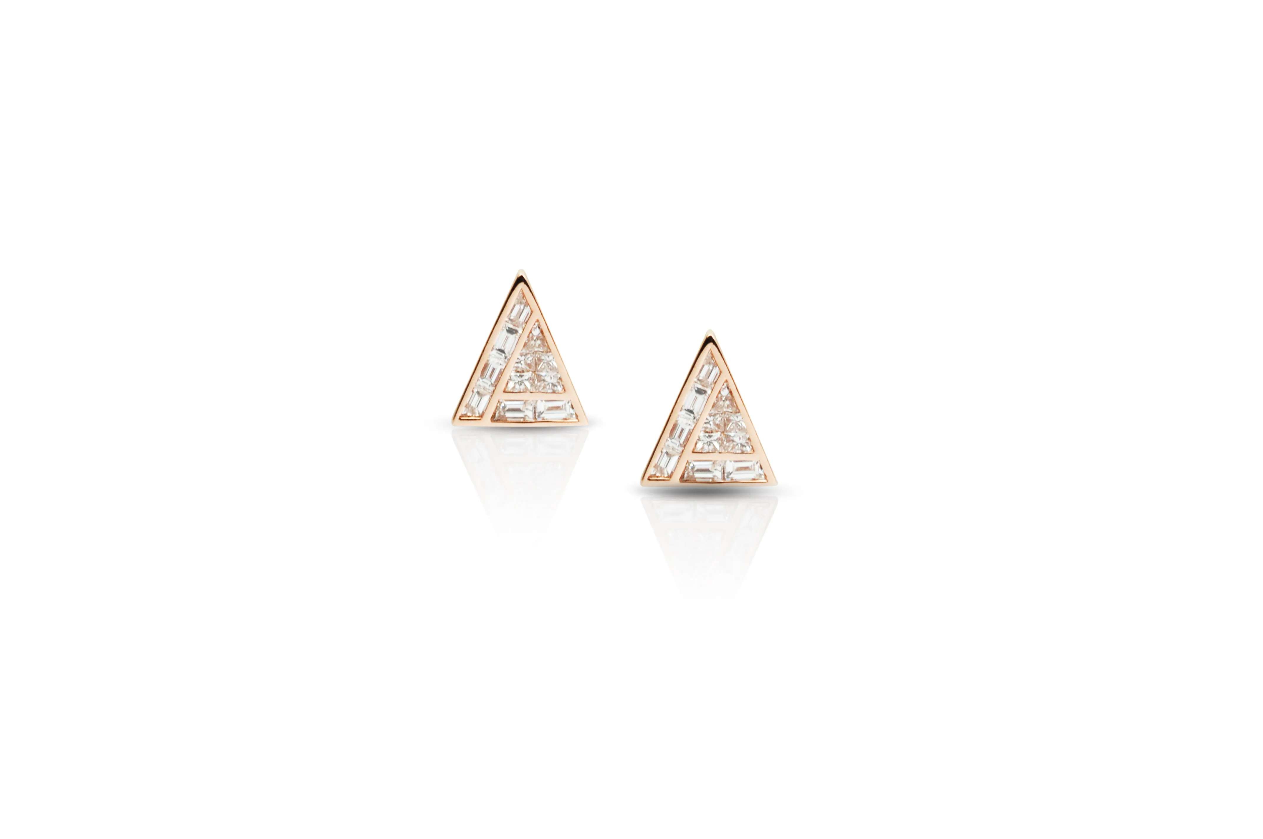 GeoArt Back to Basics Trillion Puzzle Stud Earrings