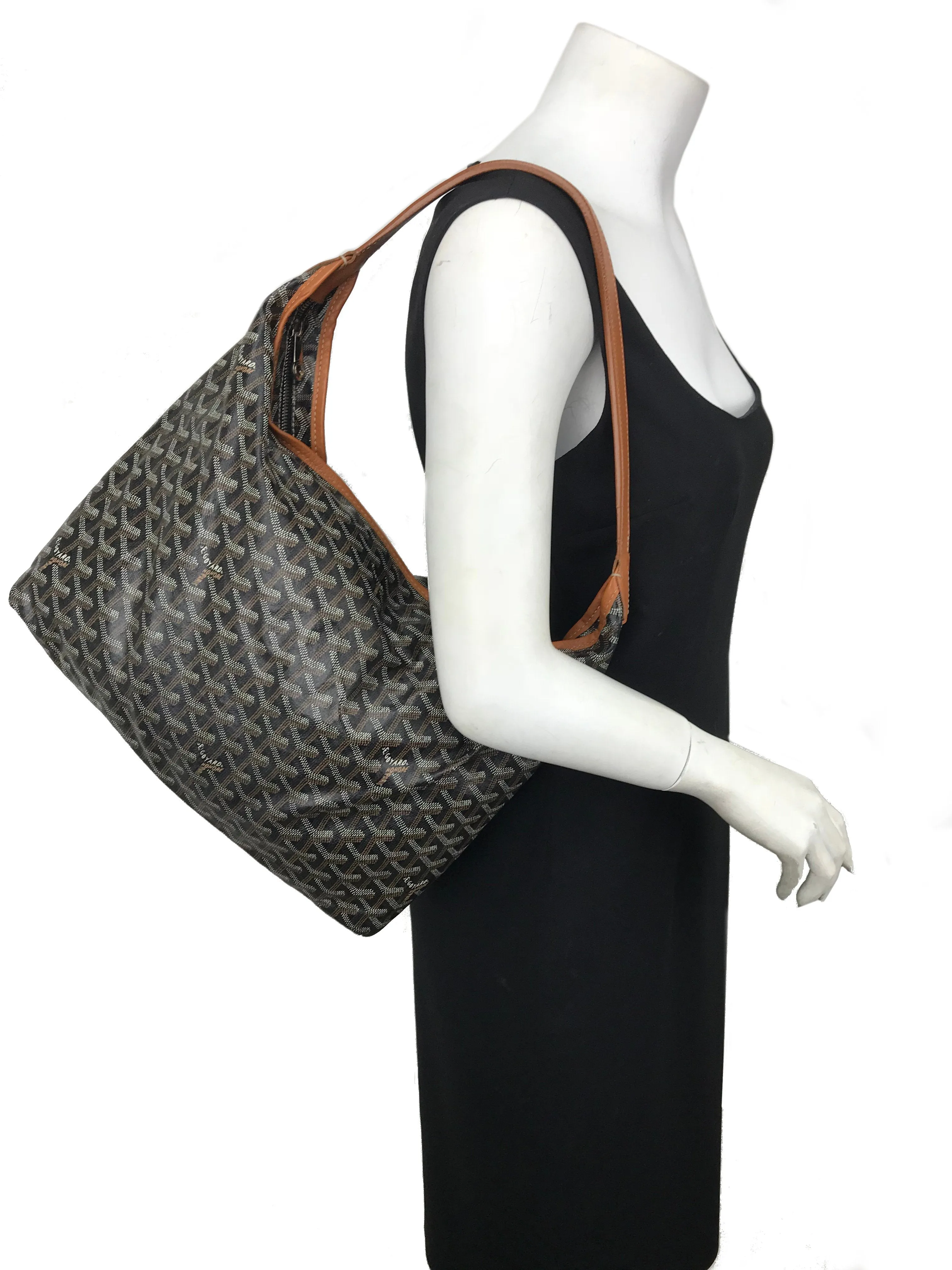 Goyard Chevron Fidji Zip Hobo