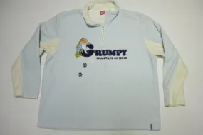 Grumpy Is A State of Mind Vintage Pullover Quarter Zip Fleece  Jacket