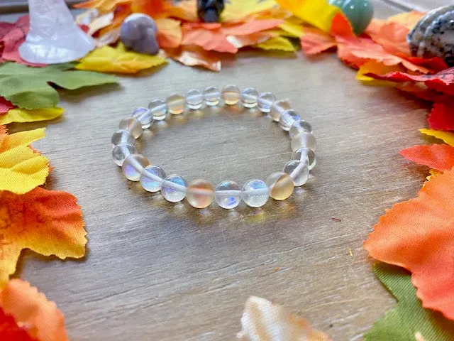 Halloween Collection || Aura Quartz Beaded Bracelet || Reiki Infused